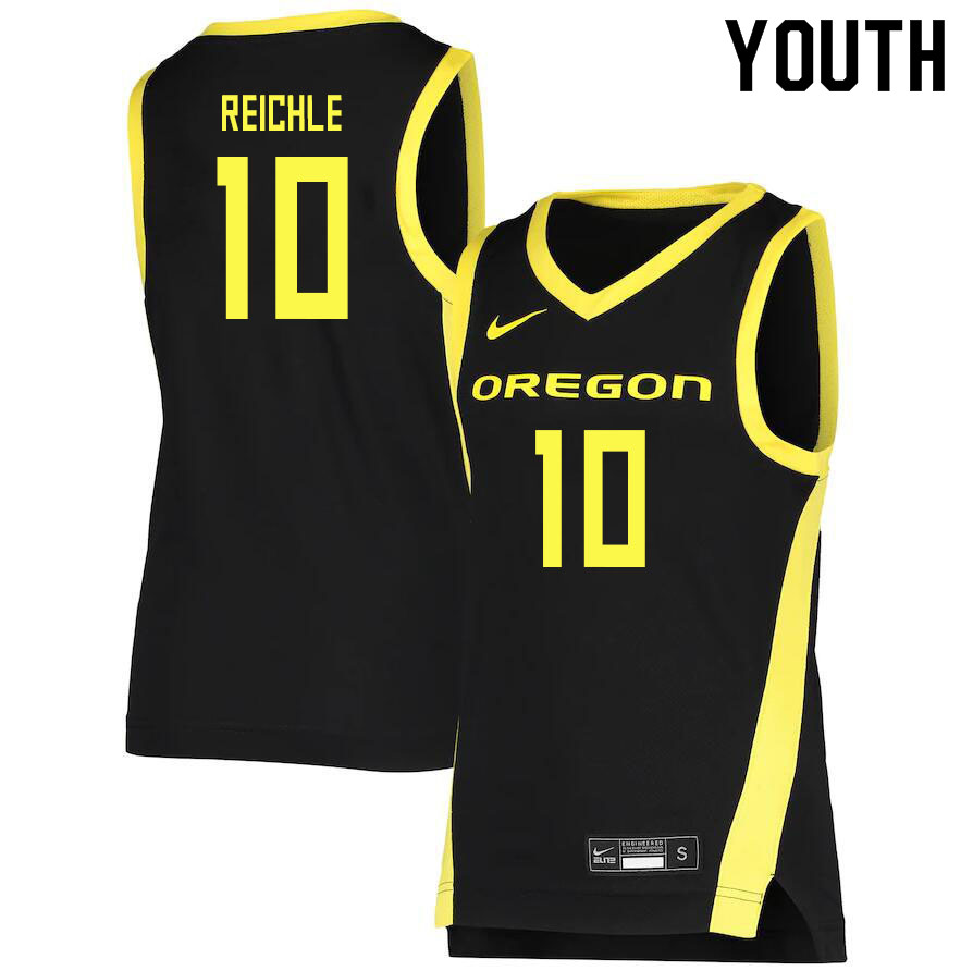 Youth # #10 Gabe Reichle Oregon Ducks College Basketball Jerseys Sale-Black